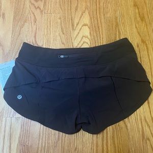 lululemon Speed Up Shorts (Black) - Never Worn